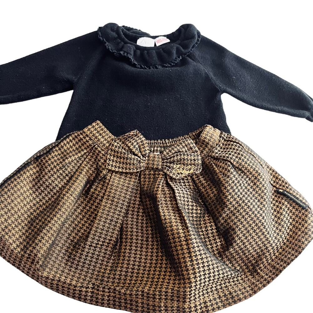 Zara and Baby K two piece outfit skirt and sweater 9 months